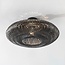 Boho-chic plafondlamp Yuan van bamboe - zwart
