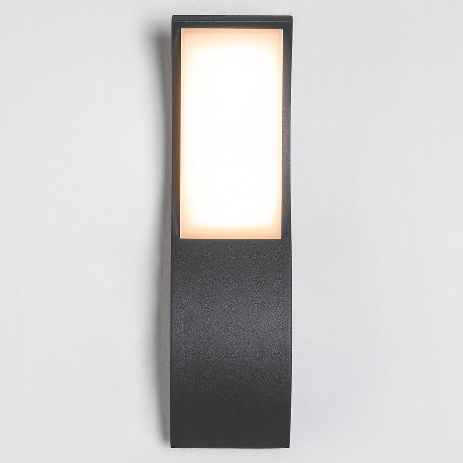 Buitenwandlamp Mica - antraciet met geïntegreerde LED