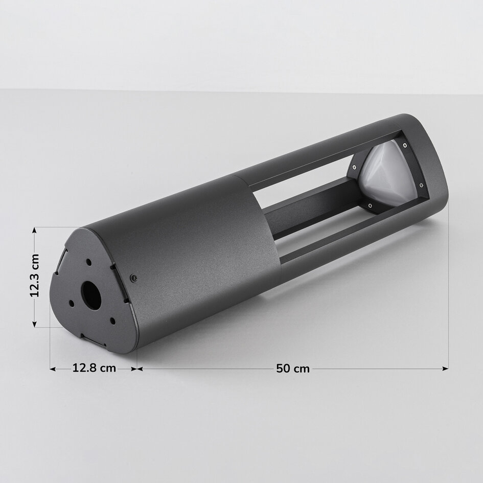 Staande buitenlamp Jacob - 50 cm antraciet met geïntegreerde LED