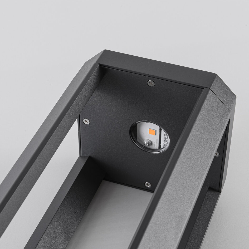 Design staande buitenlamp Cobalt - antraciet met geïntegreerde LED