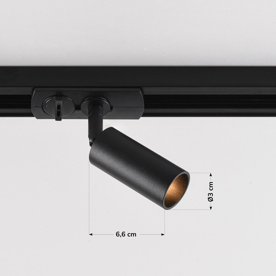 Modern 1-fase railsysteem 3 meter met smalle G9 Rayn spots