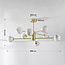 Design zandgouden plafondlamp met marmerlook bollen, 8-lichts - Idaho