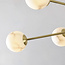 Design zandgouden plafondlamp met marmerlook bollen, 8-lichts - Idaho