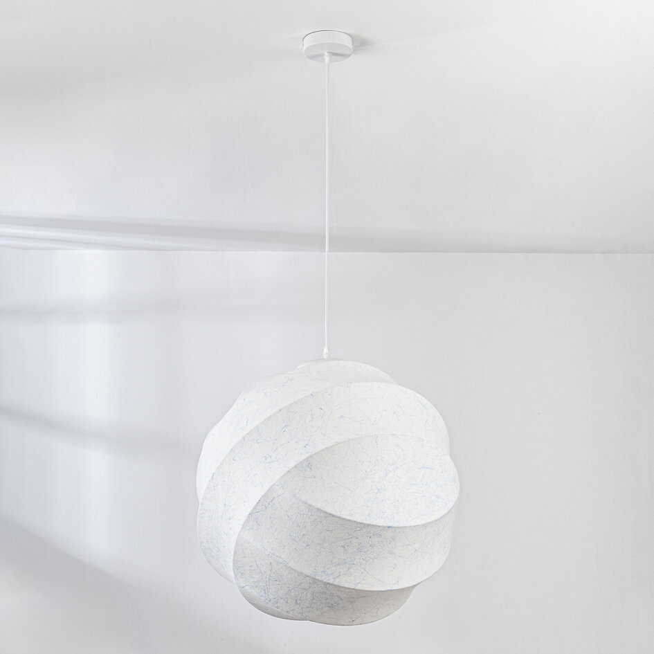 Minimalistische hanglamp Soie in zijde-look