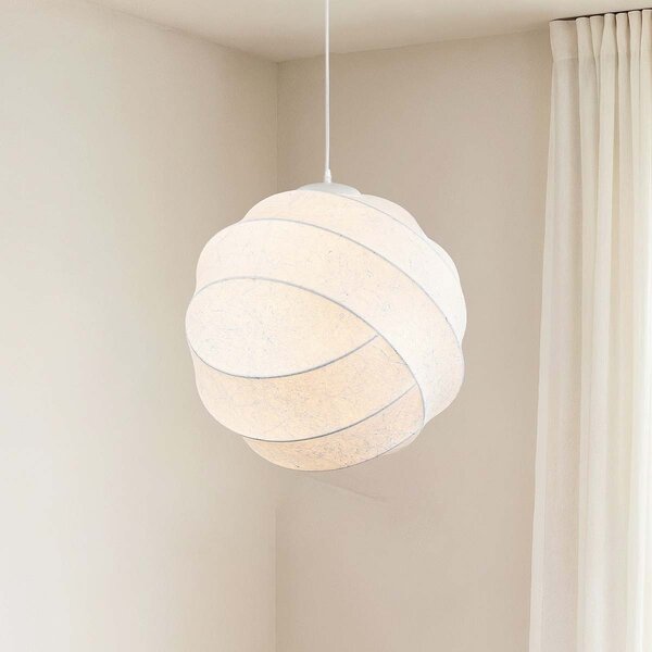 Minimalistische hanglamp Soie in zijde-look