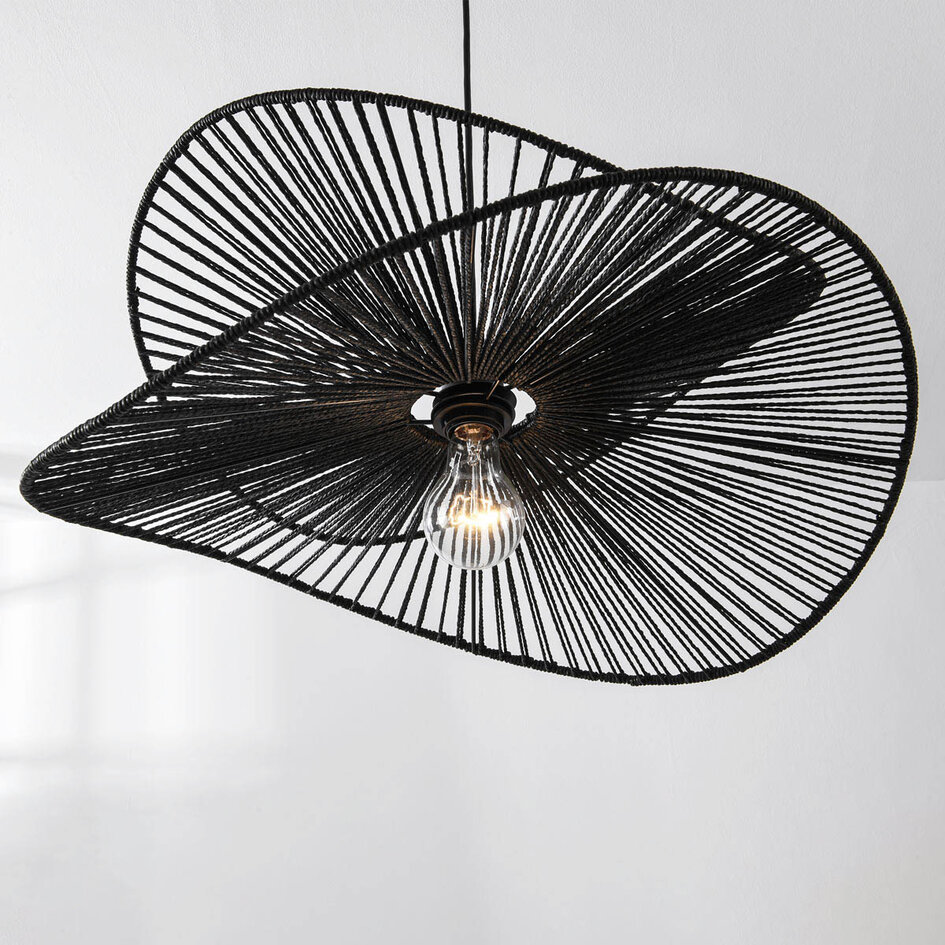 Moderne boho-chic hanglamp Janah - zwart