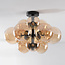 12-lichts plafondlamp Decora - amber glas