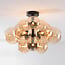 12-lichts plafondlamp Decora - amber glas