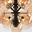 Plafondlamp Decora 12-lichts met amber glas