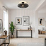 Boho-chic plafondlamp Yuan van bamboe - zwart