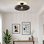 Boho-chic plafondlamp Yuan van bamboe - zwart