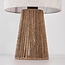 Boho-chic tafellamp met linnen kap - Ranpu (kap wijkt af van Papira vloerlamp)