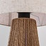 Boho-chic tafellamp met linnen kap - Ranpu (kap wijkt af van Papira vloerlamp)