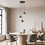 Design hanglamp Fynna 3-lichts amber glas