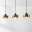 Eigentijdse hanglamp Faey 3-lichts en amber glas
