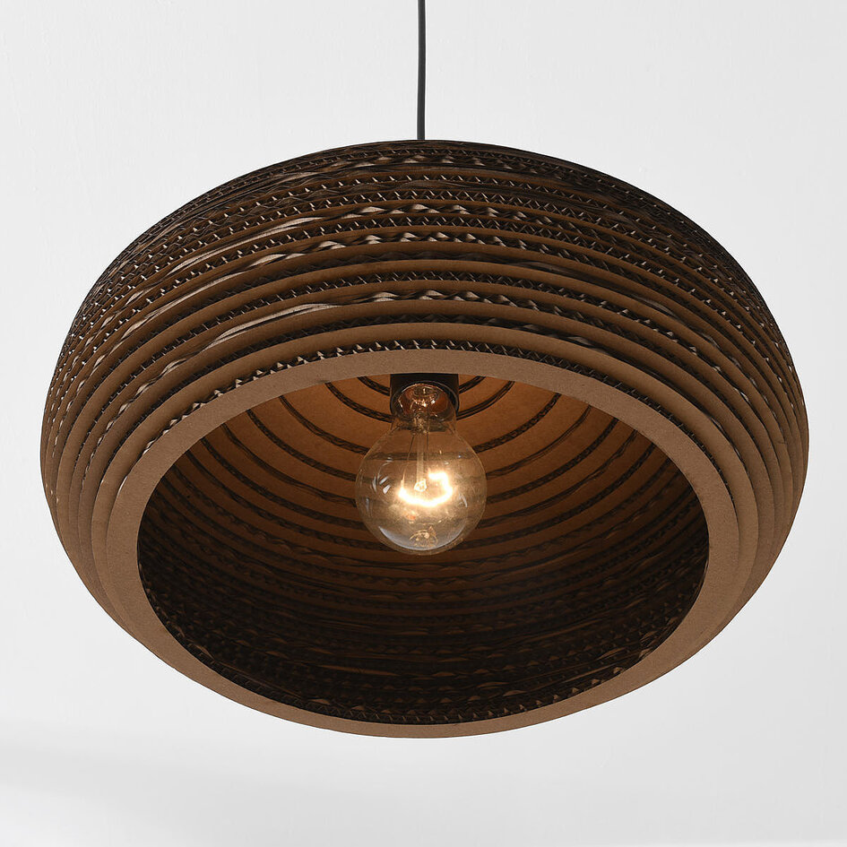 1-lichts hanglamp van karton - Haze