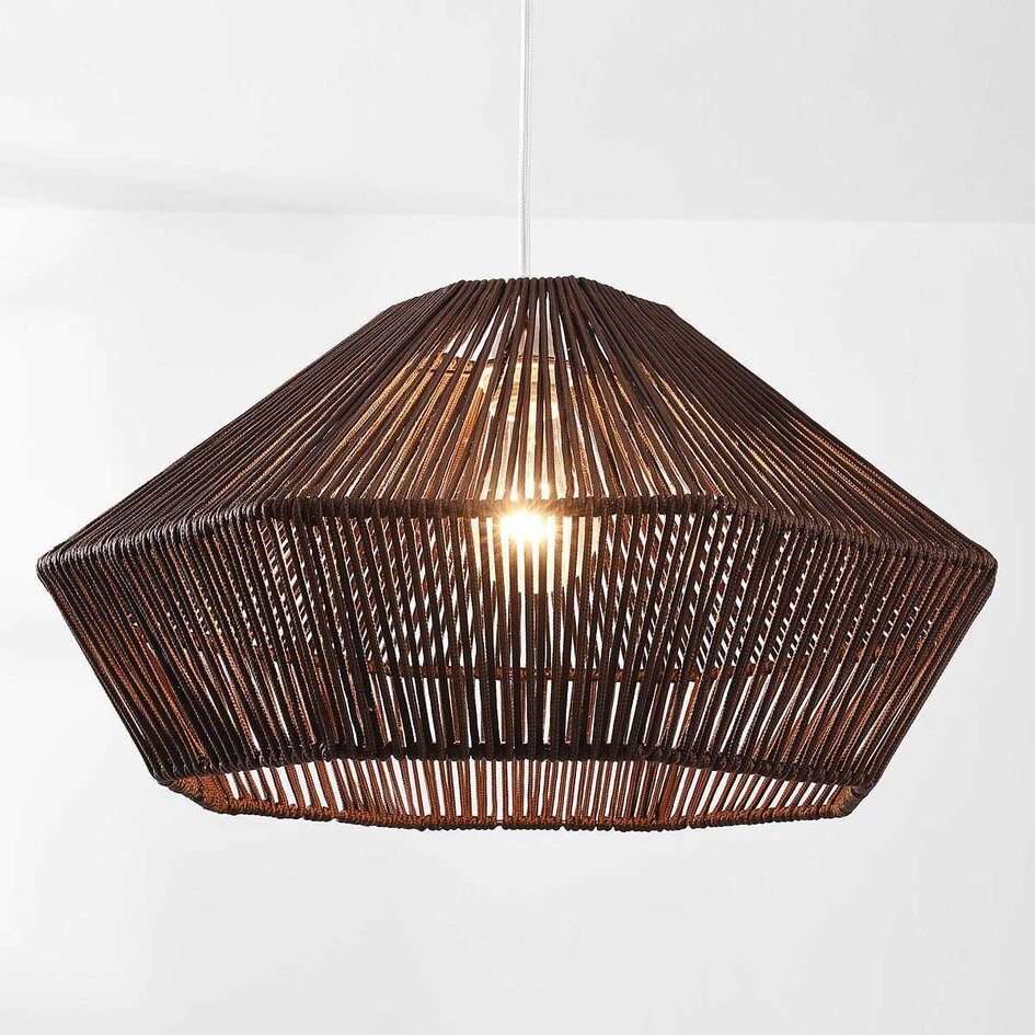 Hanglamp Mizu van terylene - donkerbruin