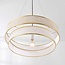 Moderne hanglamp Koysi stof met gouden afwerking