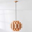 Moderne hanglamp Xylo met een natuurlijke houtlook