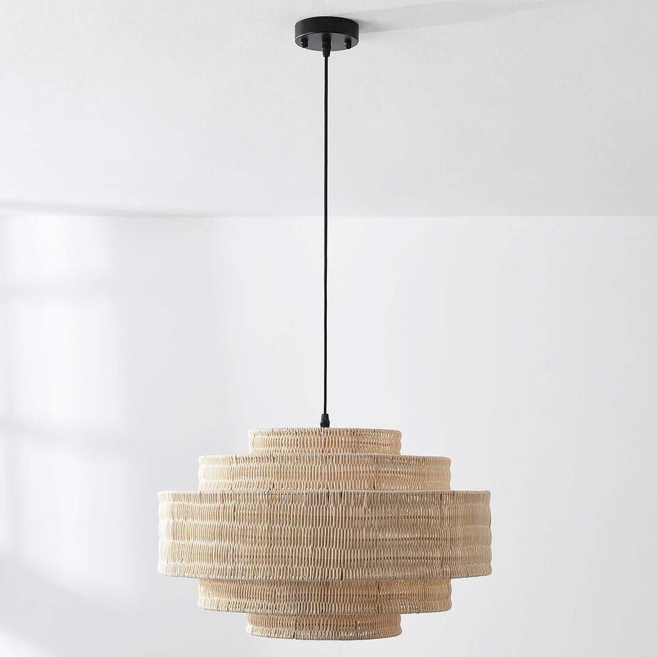 Natuurlijke hanglamp Rope van rotan