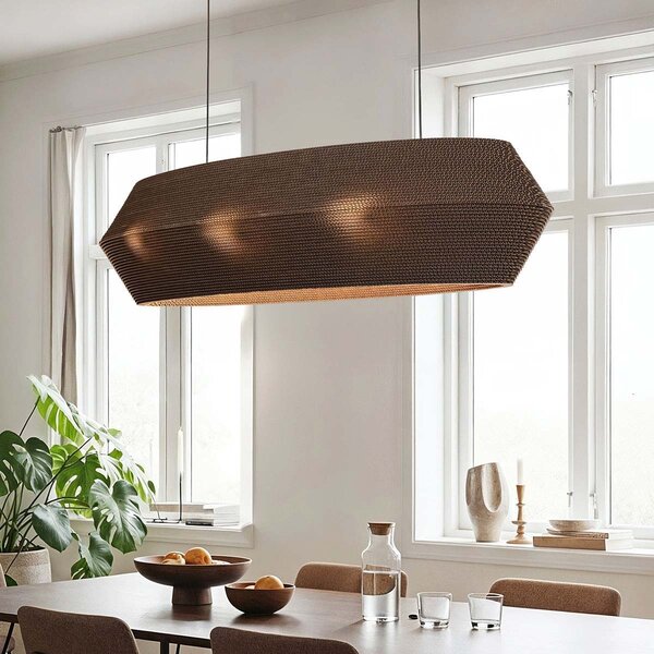 3-lichts kartonnen hanglamp Caryo