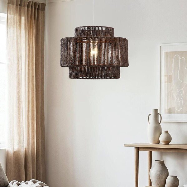 Japandi hanglamp Sumi in donkerbruin