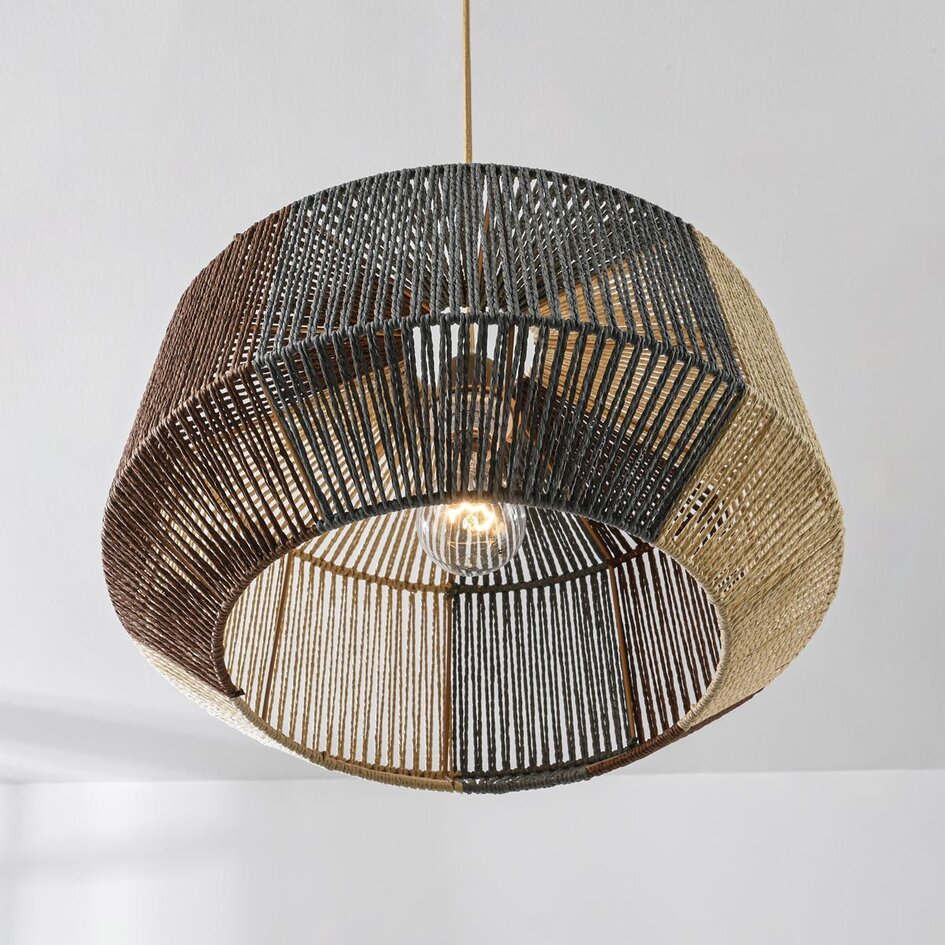 Hanglamp Ravon van driekleurig gevlochten touw