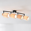 Plafondlamp Noura met draaibare spots - zwart en beige