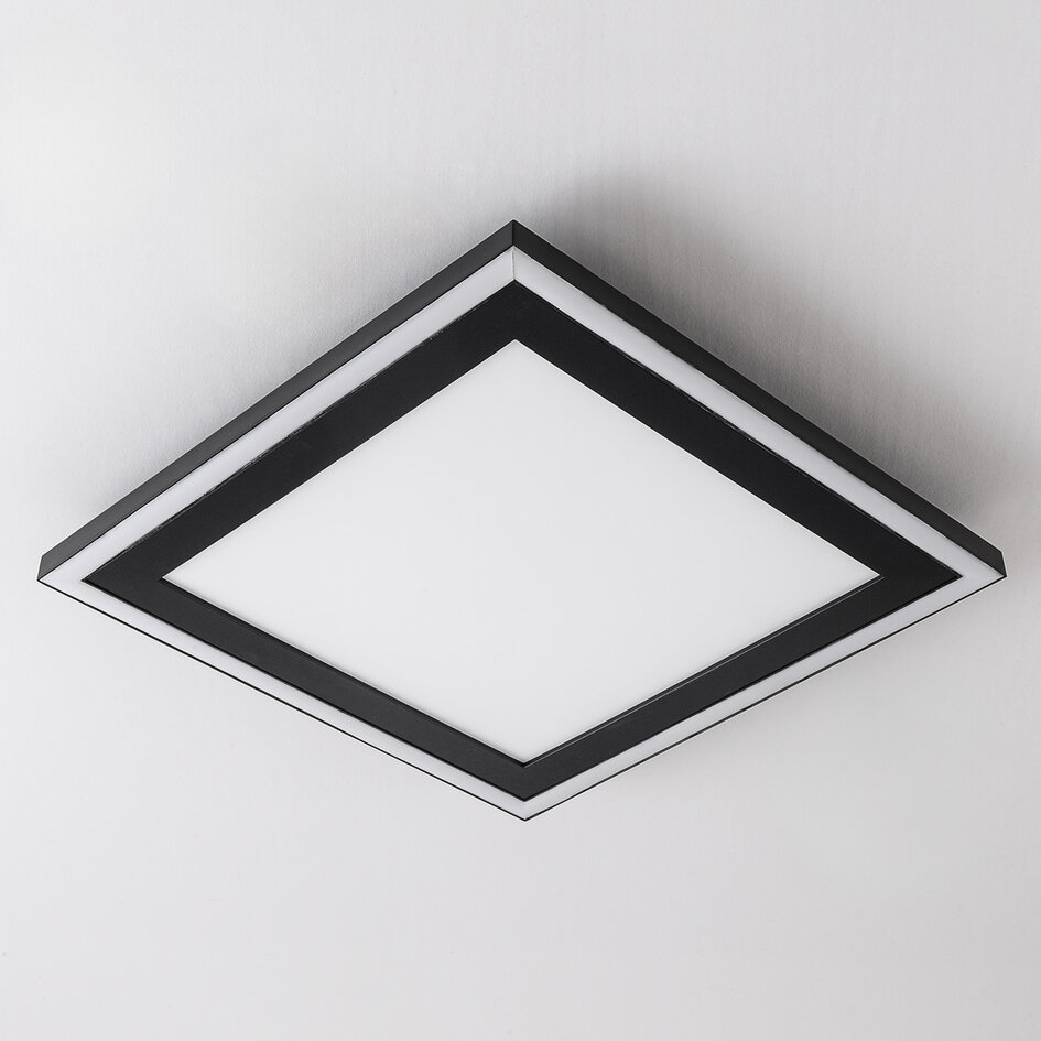 Vierkante plafondlamp Noella met twee lichtpunten, 3-staps dimbaar