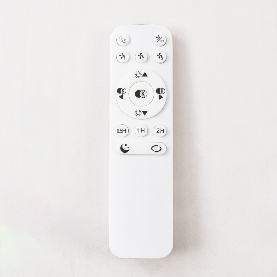 Plafondventilator Starry met aanpasbare kleurtemperatuur en stereffect - houtlook