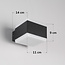 Moderne up down badkamer wandlamp Mikki - zwart