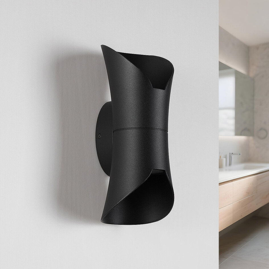 2-lichts design badkamer wandlamp Olympus - zwart