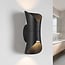 2-lichts design badkamerwandlamp Olympus in zwart