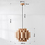 Moderne hanglamp Xylo met een natuurlijke houtlook