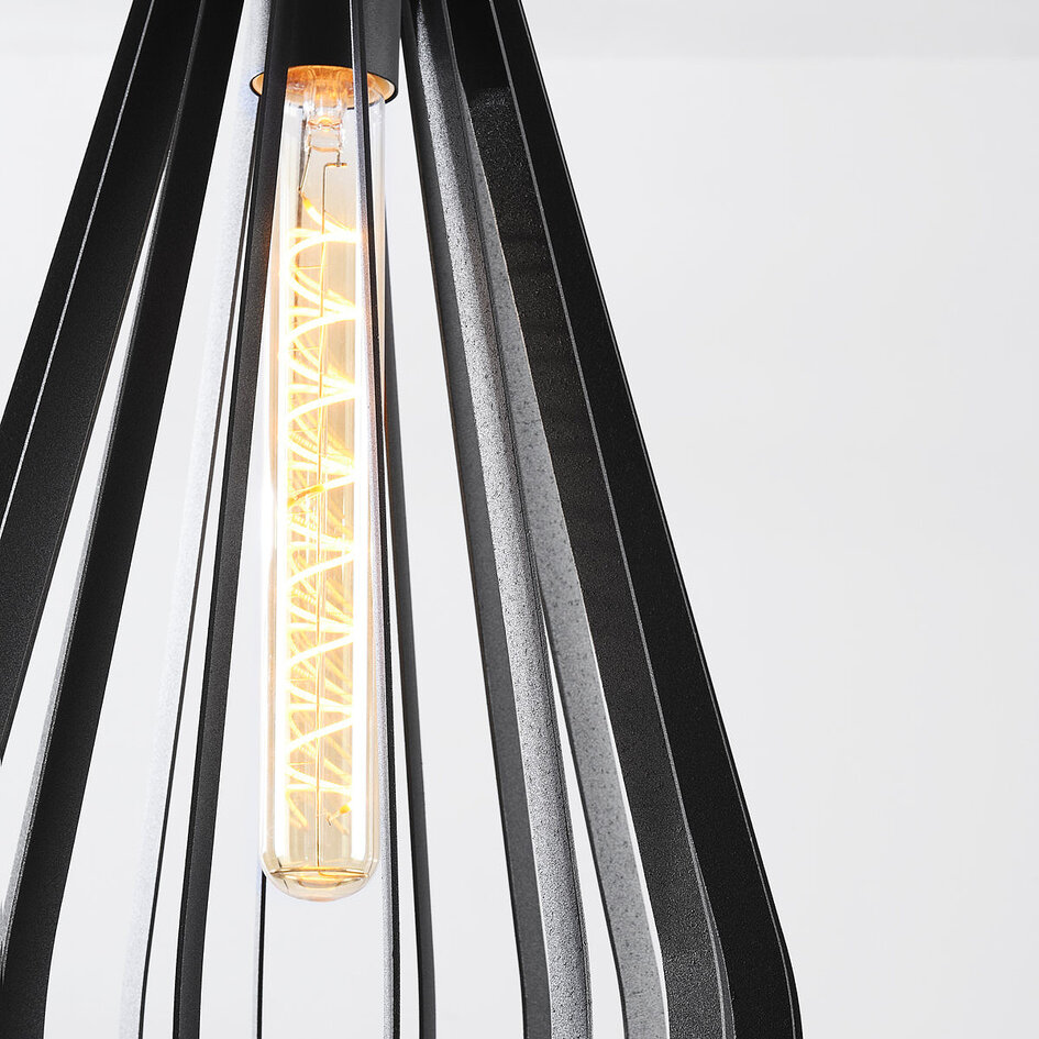 1-lichts hanglamp Gabbia - zwart