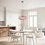 Hanglamp Feronia met stoffen kap - zachtroze 45 cm