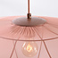 Hanglamp Feronia met stoffen kap - zachtroze 60 cm
