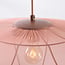 Japandi hanglamp Feronia met zachtroze stoffen kap Ø60 cm