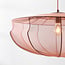 Japandi hanglamp Feronia met zachtroze stoffen kap Ø60 cm