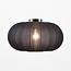 Plafondlamp Celara met stoffen kap - zwart 50 cm