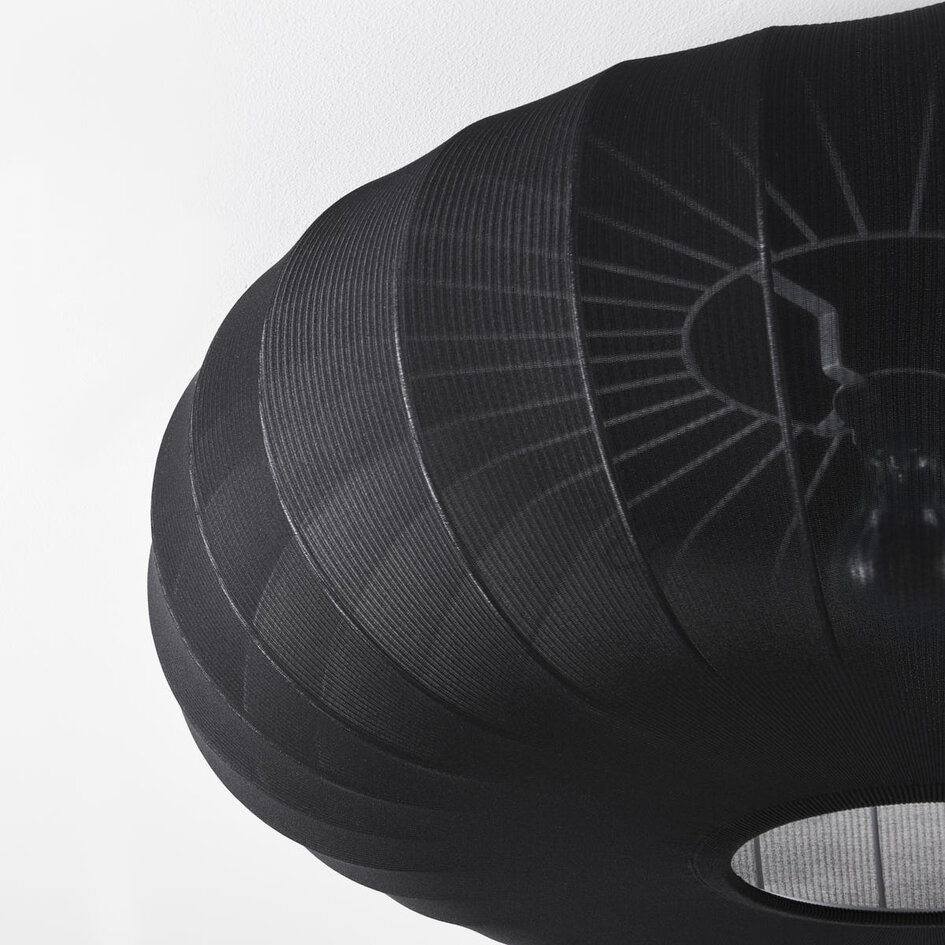 Japandi plafondlamp Celara met stoffen kap Ø70 cm