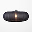 Plafondlamp Celara met stoffen kap - zwart Ø 70 cm