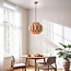 Moderne hanglamp Xylo met een natuurlijke houtlook