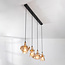 4-lichts moderne hanglamp met amber glas - Maracas