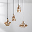 Retro hanglamp Maracas met amber glas - 4-lichts