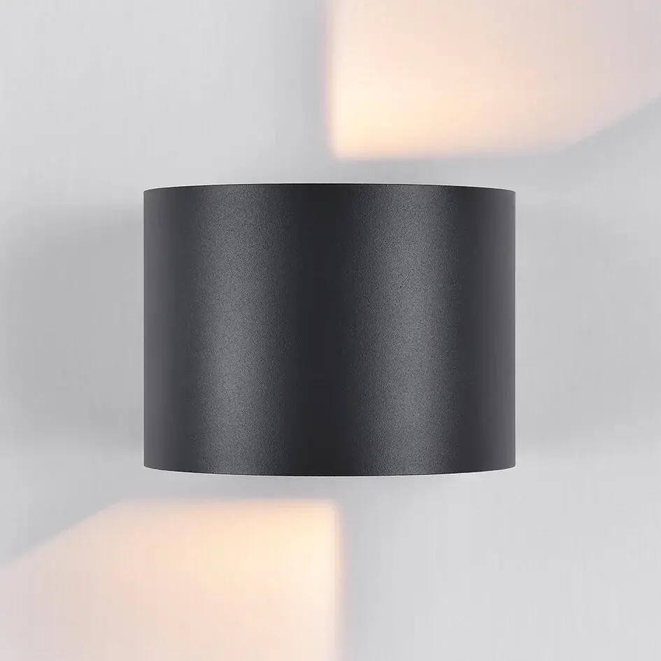 Wandlamp voor badkamer Lizzy met verstelbare kleppen - antraciet