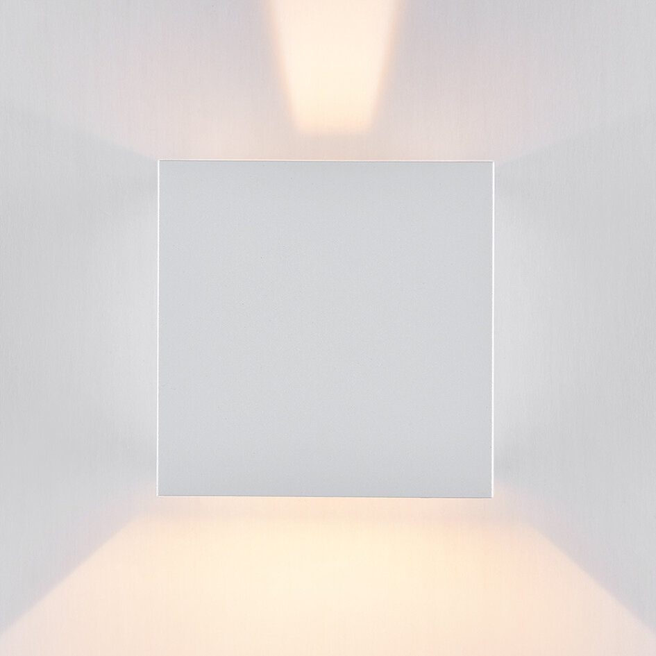 Moderne badkamerlamp Oliver met verstelbare kleppen - wit