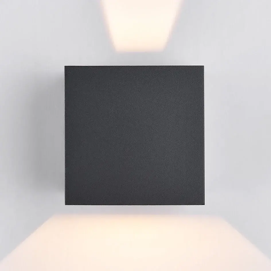 Moderne badkamerlamp Oliver met verstelbare kleppen - antraciet