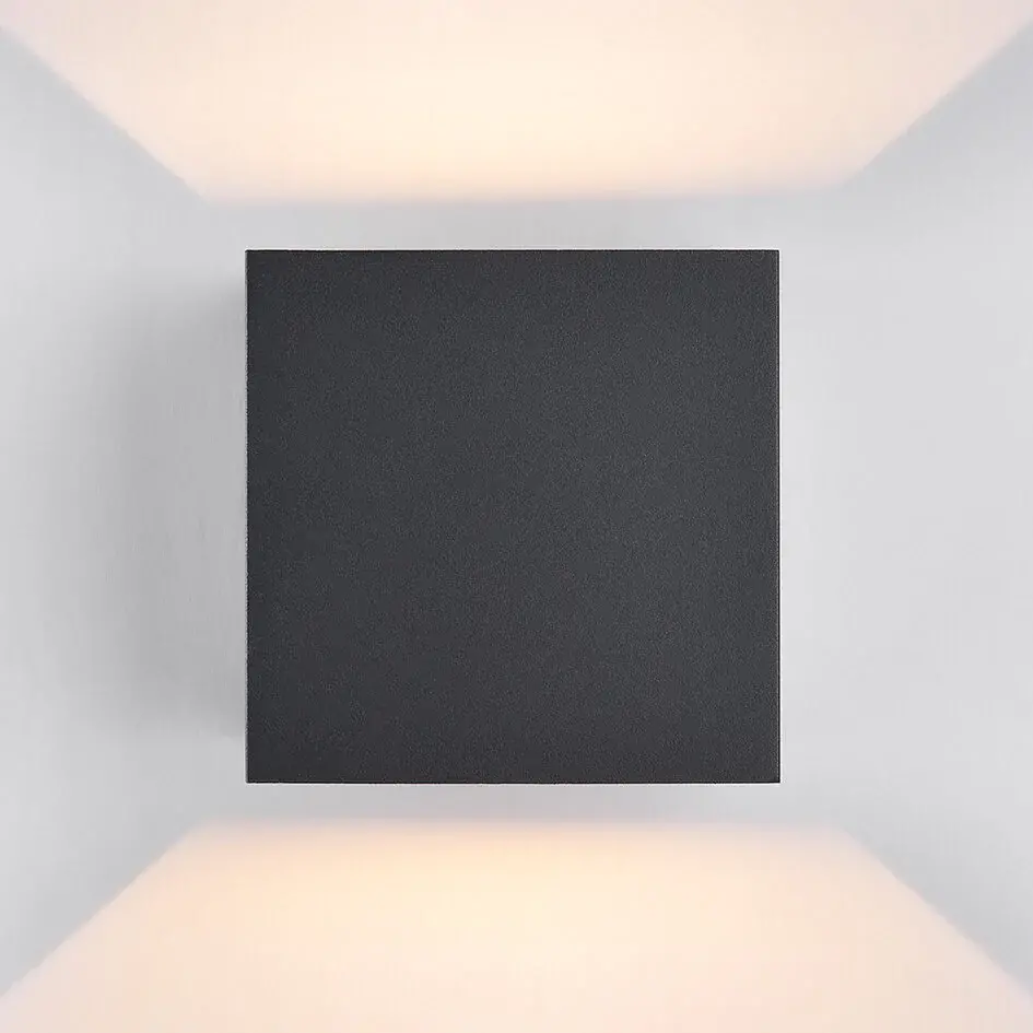 Moderne badkamerlamp Oliver met verstelbare kleppen - antraciet