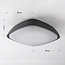 Badkamer plafondlamp Bodi met LED - donkergrijs